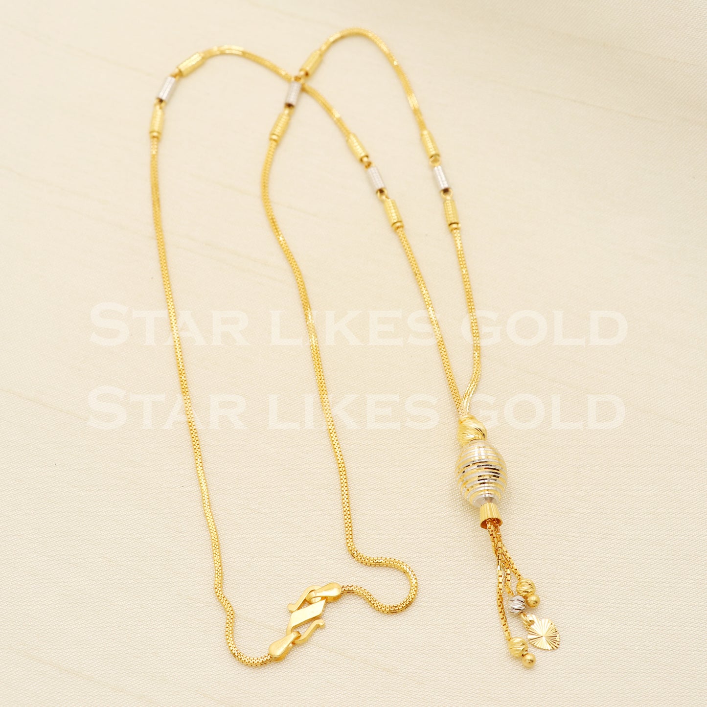 22k 22KT GOLD chain necklace Handmade fine Jewelry, PR1323