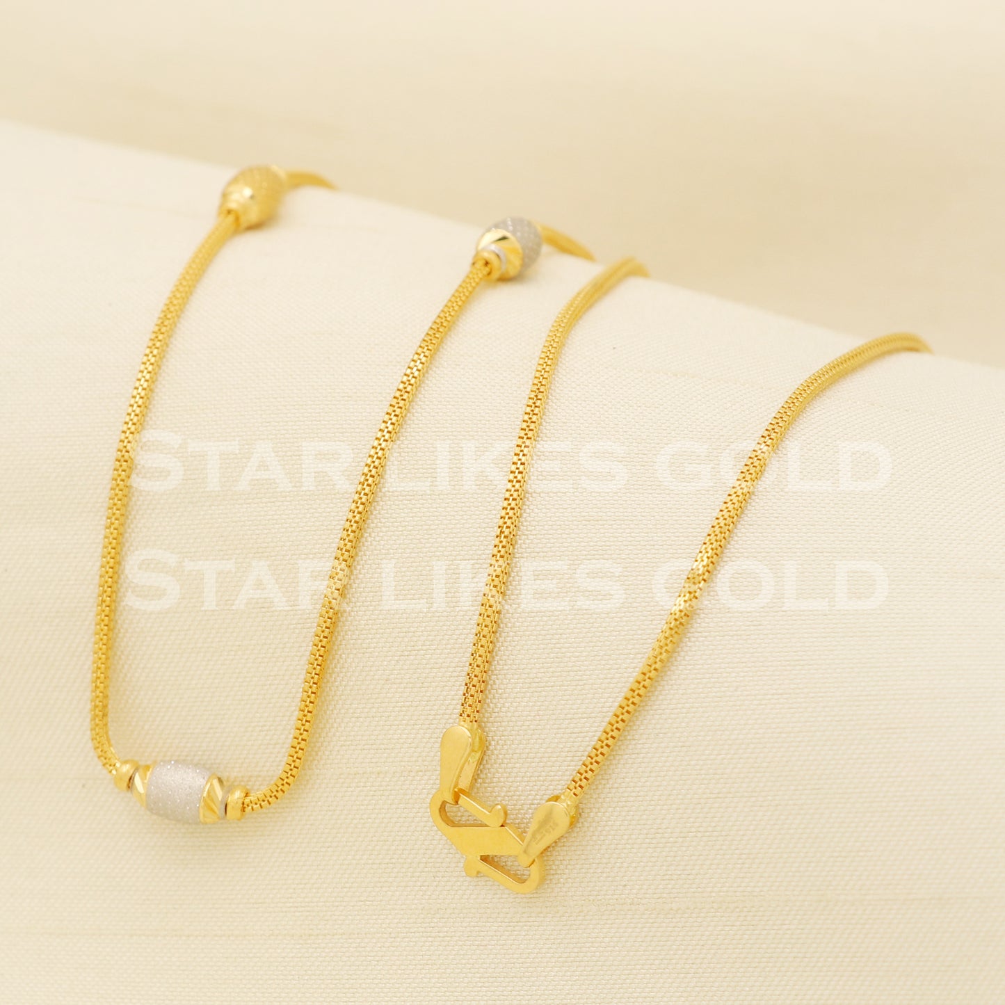 22k 22KT GOLD chain necklace Handmade fine Jewelry, PR1324