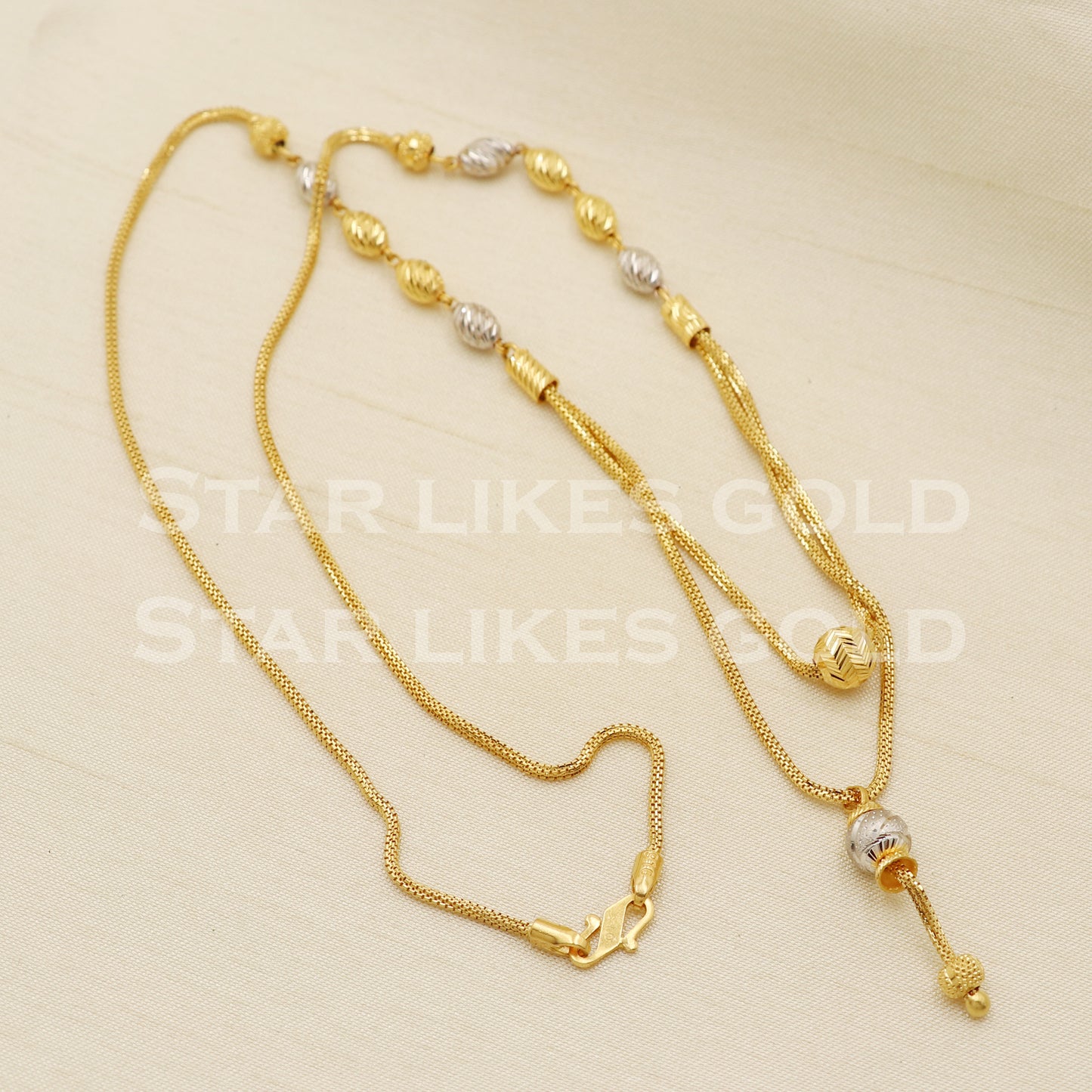 22k 22KT GOLD chain necklace Handmade fine Jewelry, PR1326