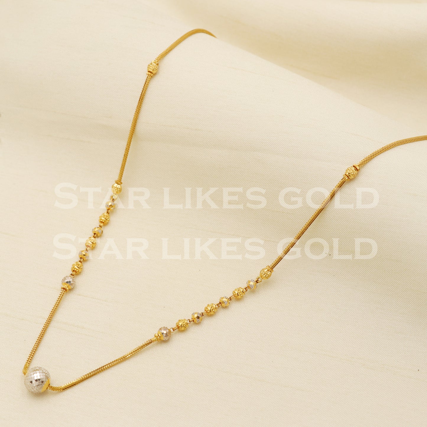 22k 22KT GOLD chain necklace Handmade fine Jewelry, PR1327