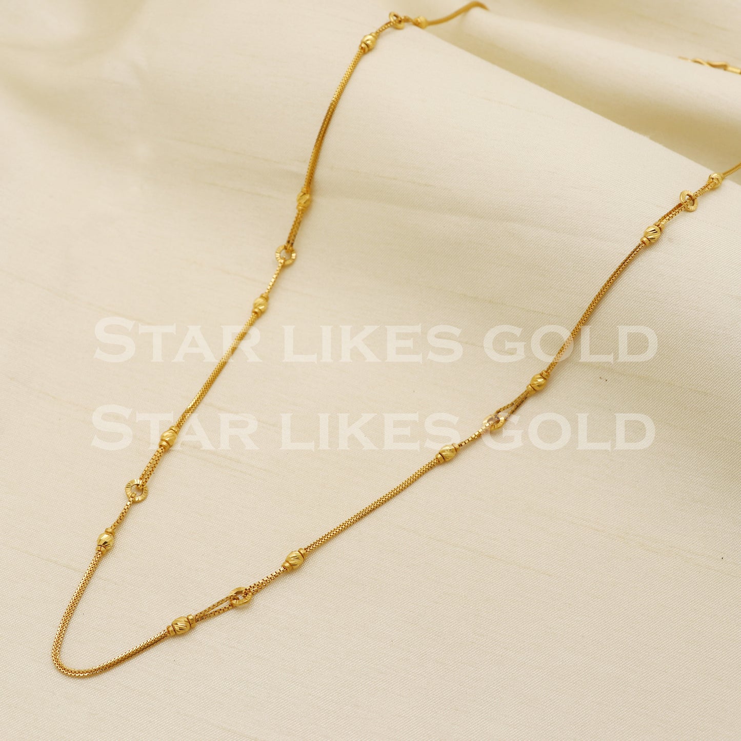 22k 22KT GOLD chain necklace Handmade fine Jewelry, PR1328