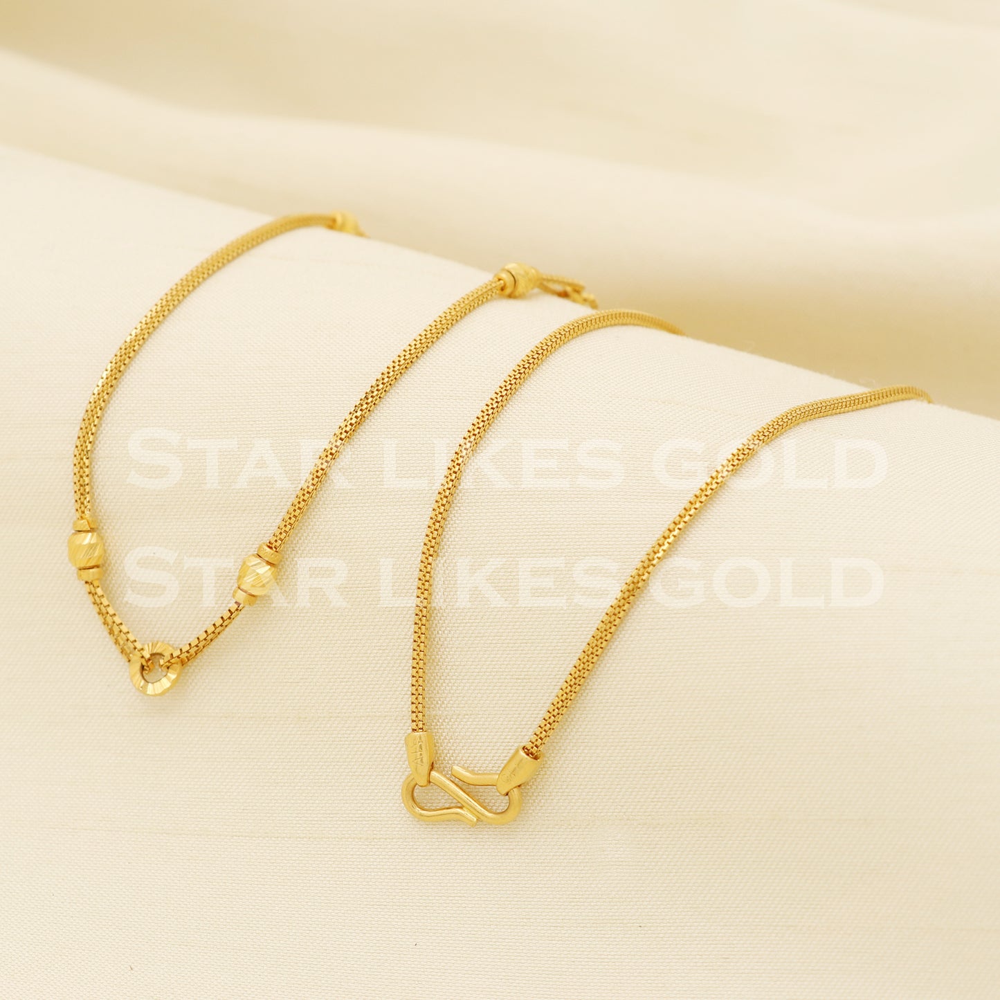 22k 22KT GOLD chain necklace Handmade fine Jewelry, PR1328