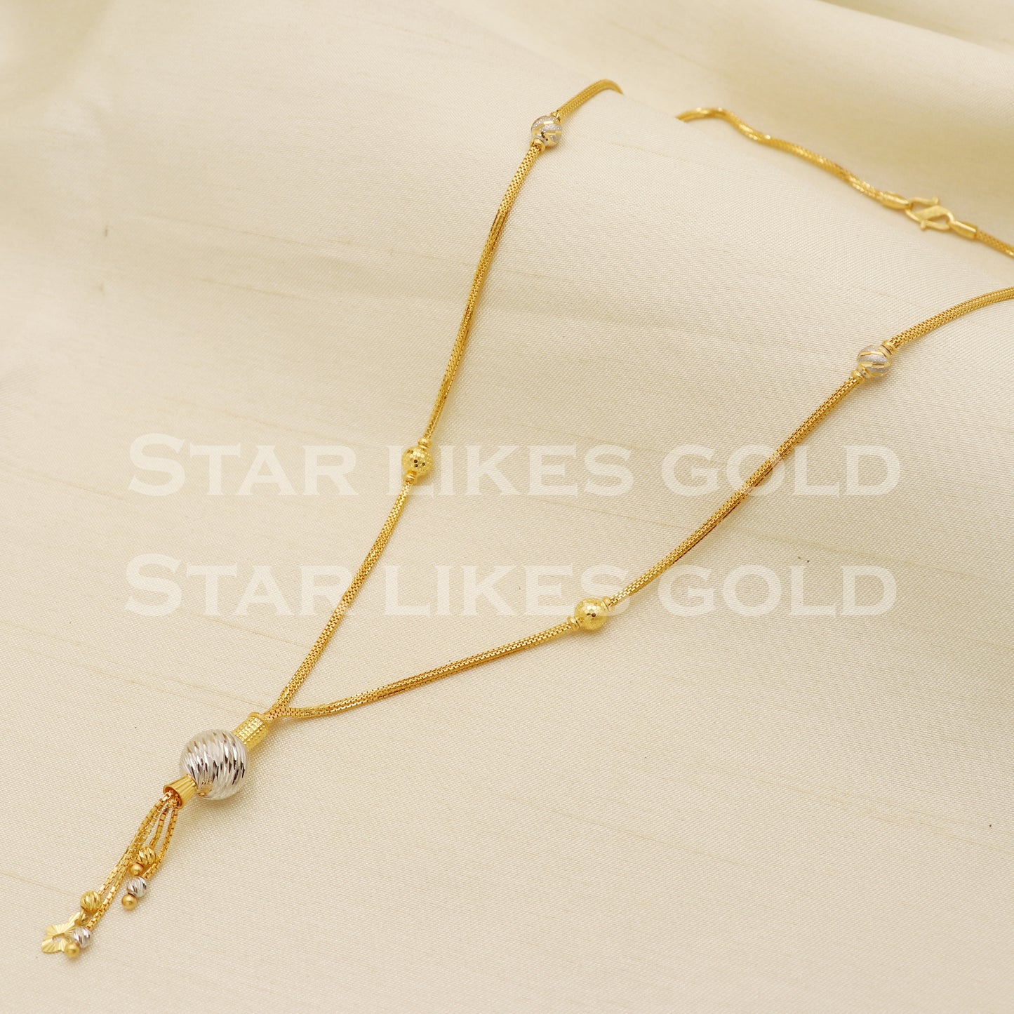 22k 22KT GOLD chain necklace Handmade fine Jewelry, PR1329