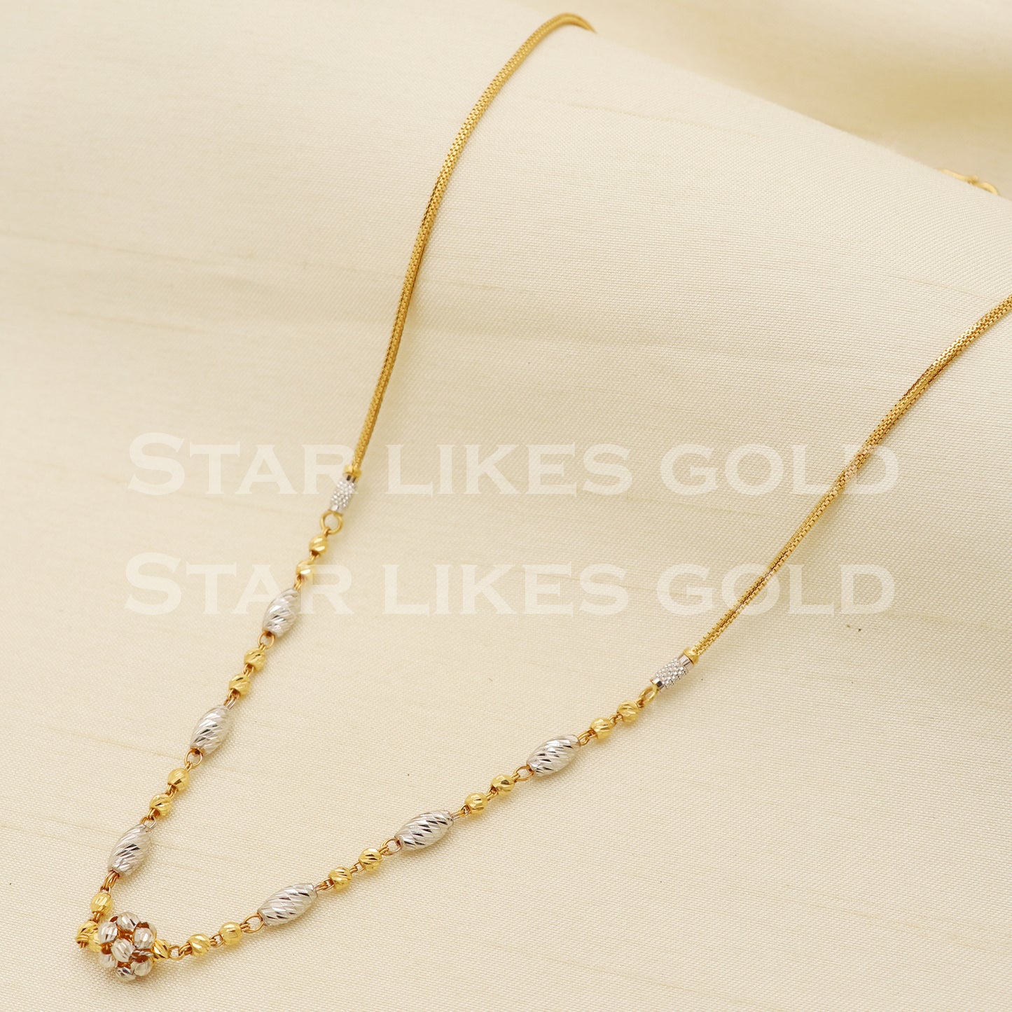22k 22KT GOLD chain necklace Handmade fine Jewelry, PR1330
