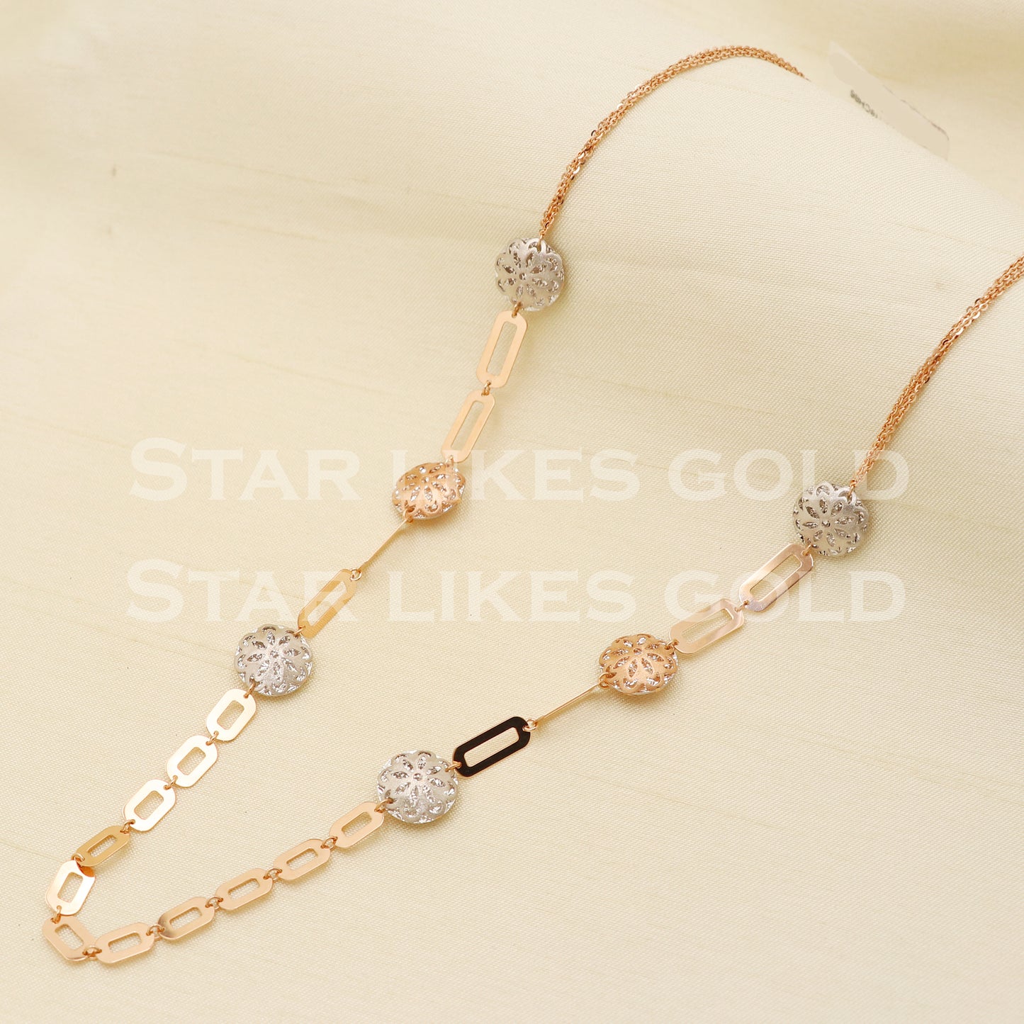 18k 18KT GOLD chain necklace Handmade fine Jewelry, PR1333