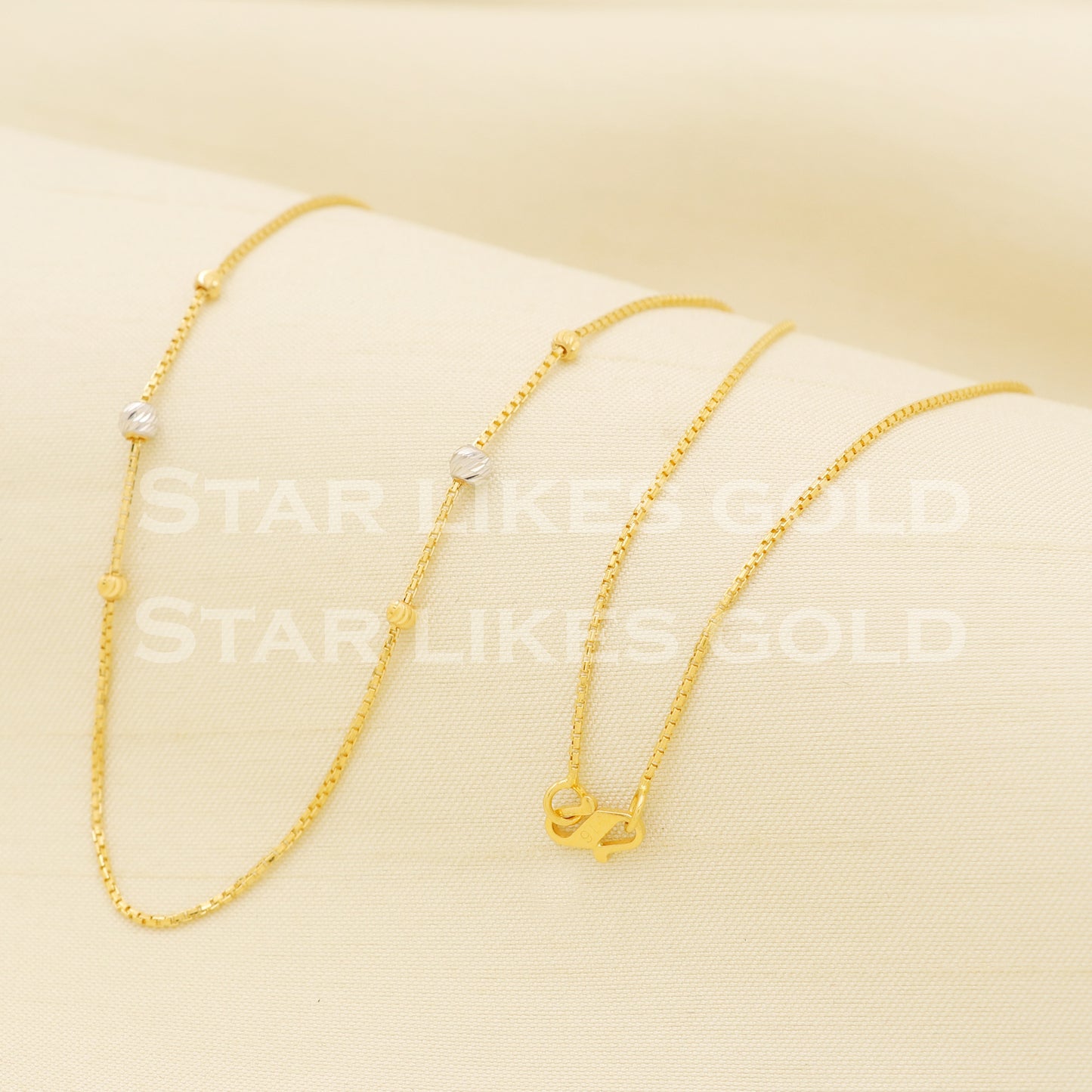 22k 22KT GOLD chain necklace Handmade fine Jewelry, PR1336
