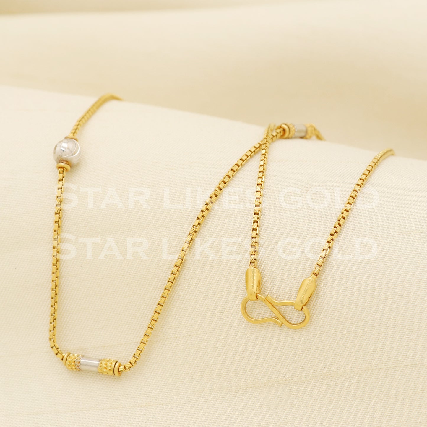 22k 22KT GOLD chain necklace Handmade fine Jewelry, PR1337