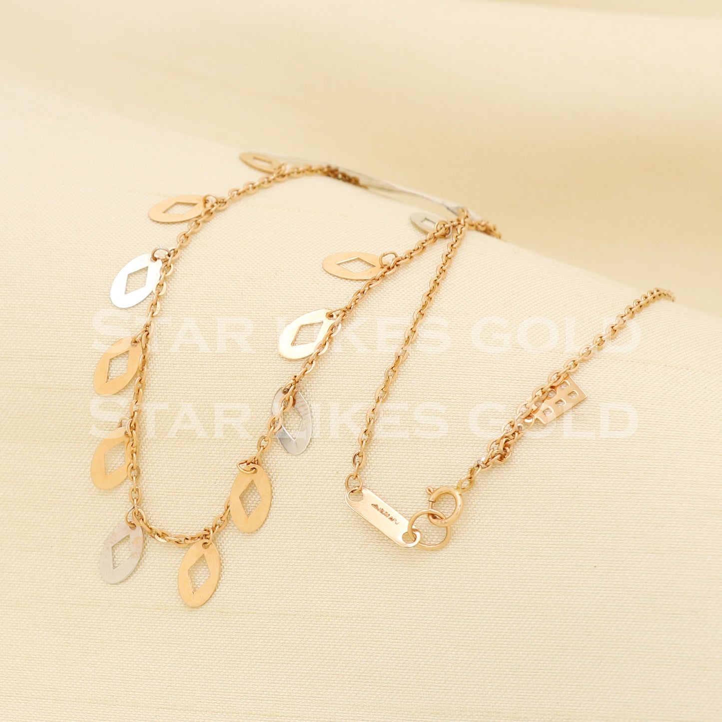 18k 18KT GOLD chain necklace Handmade fine Jewelry, PR1339