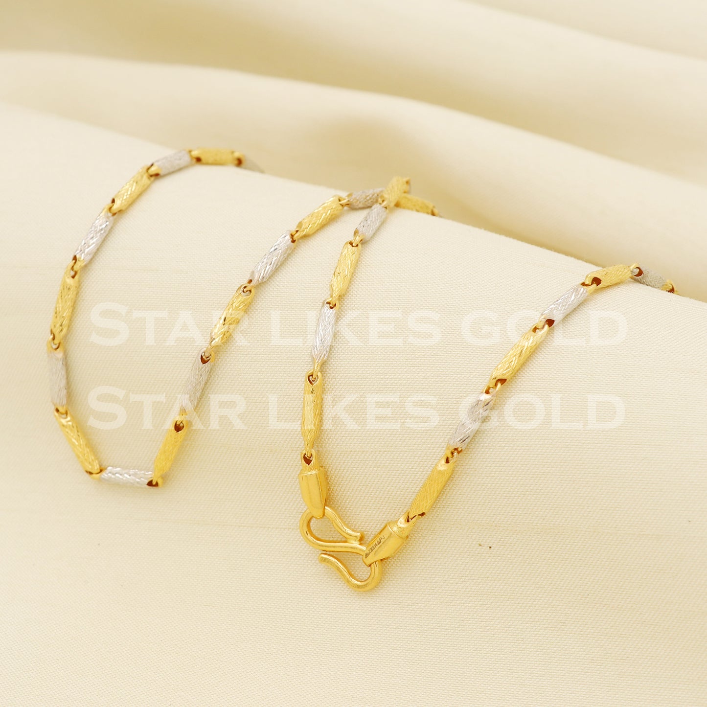 Beautiful 22k 22KT GOLD chain necklace Handmade fine Jewelry, PR1343