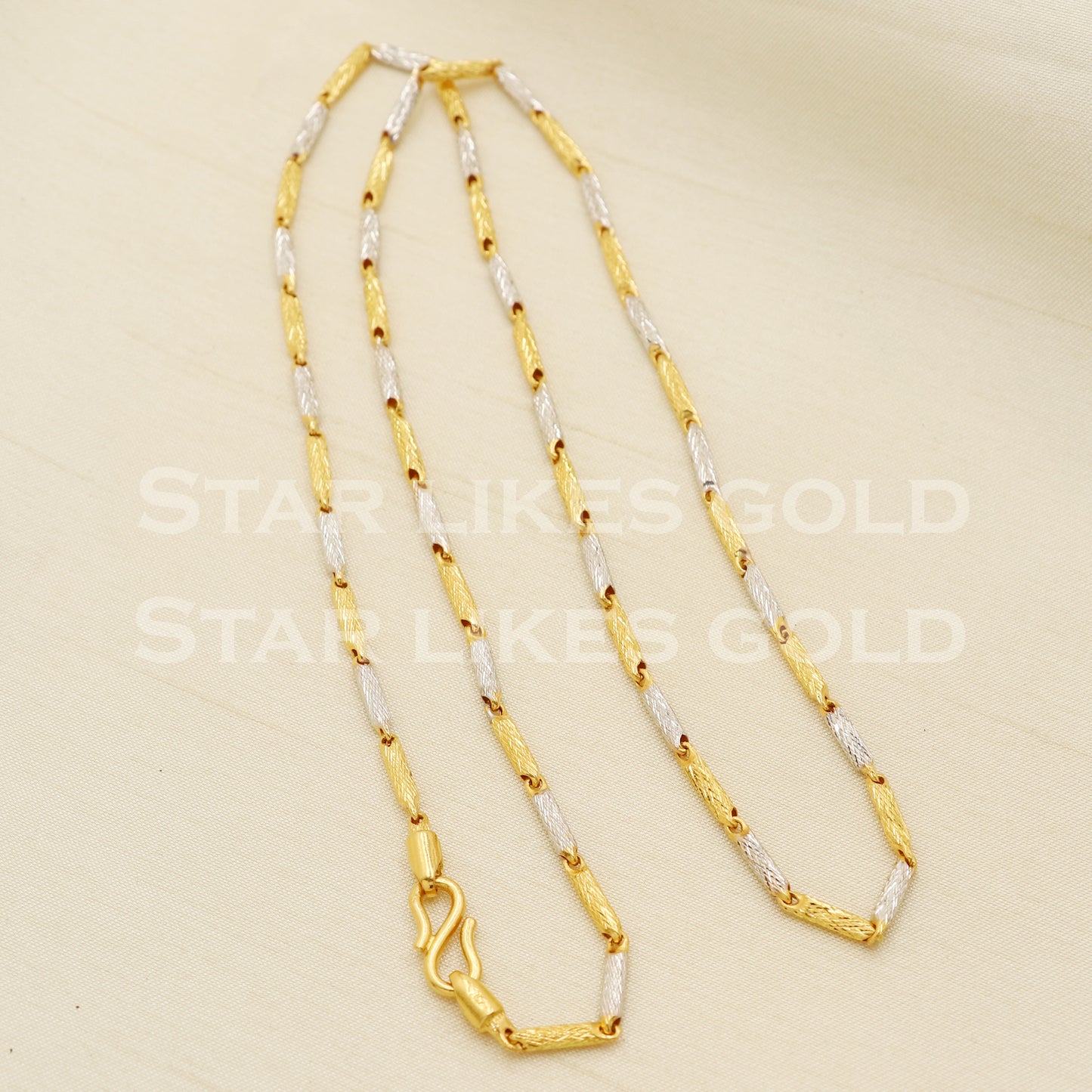 Beautiful 22k 22KT GOLD chain necklace Handmade fine Jewelry, PR1343