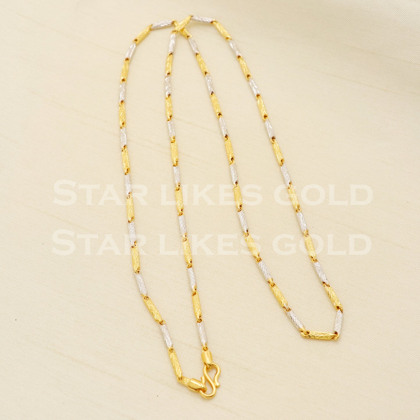 Beautiful 22k 22KT GOLD chain necklace Handmade fine Jewelry, PR1344