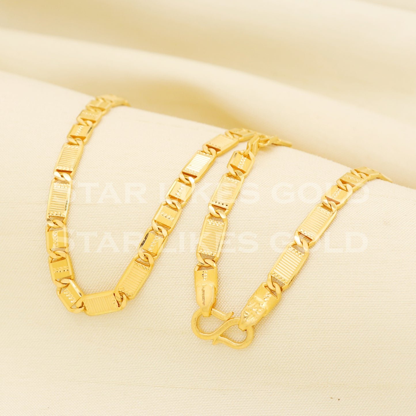 Beautiful 22k 22KT GOLD chain necklace Handmade fine Jewelry, PR1348