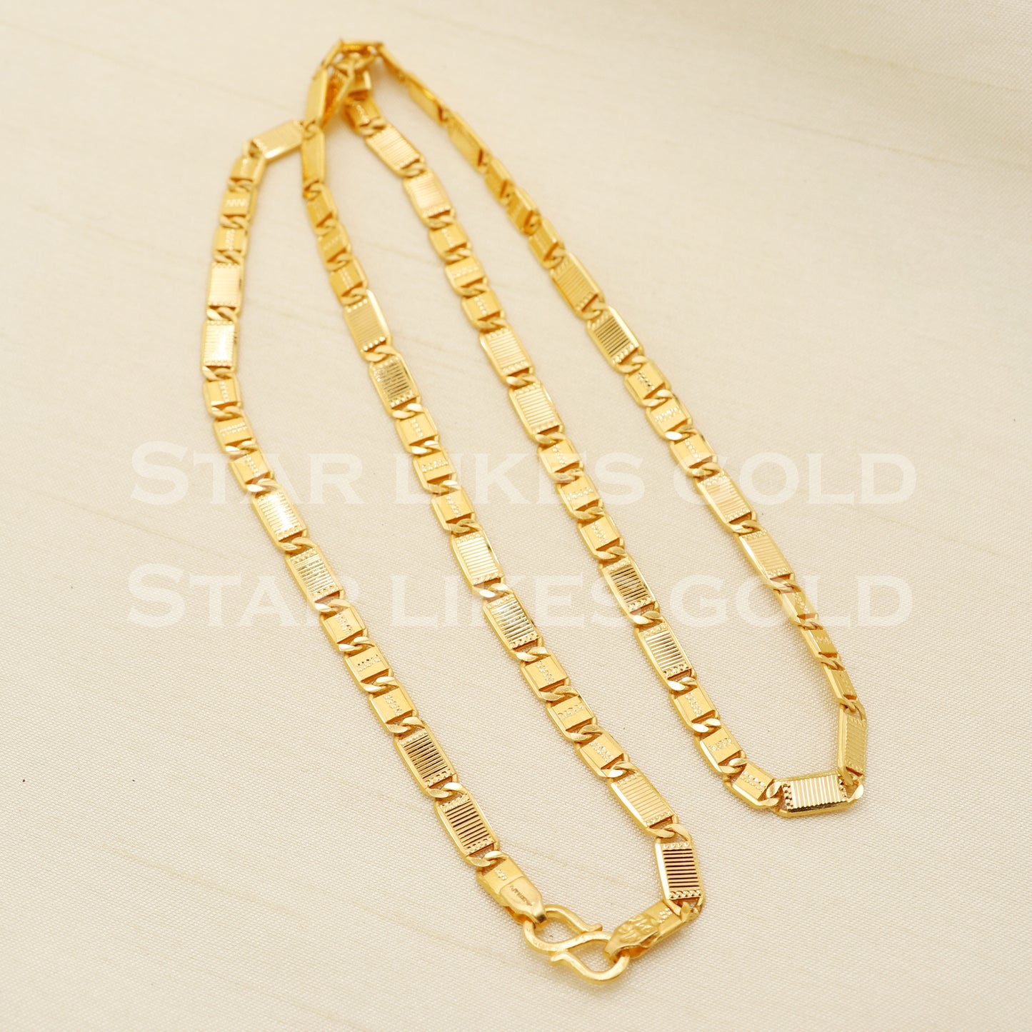Beautiful 22k 22KT GOLD chain necklace Handmade fine Jewelry, PR1348