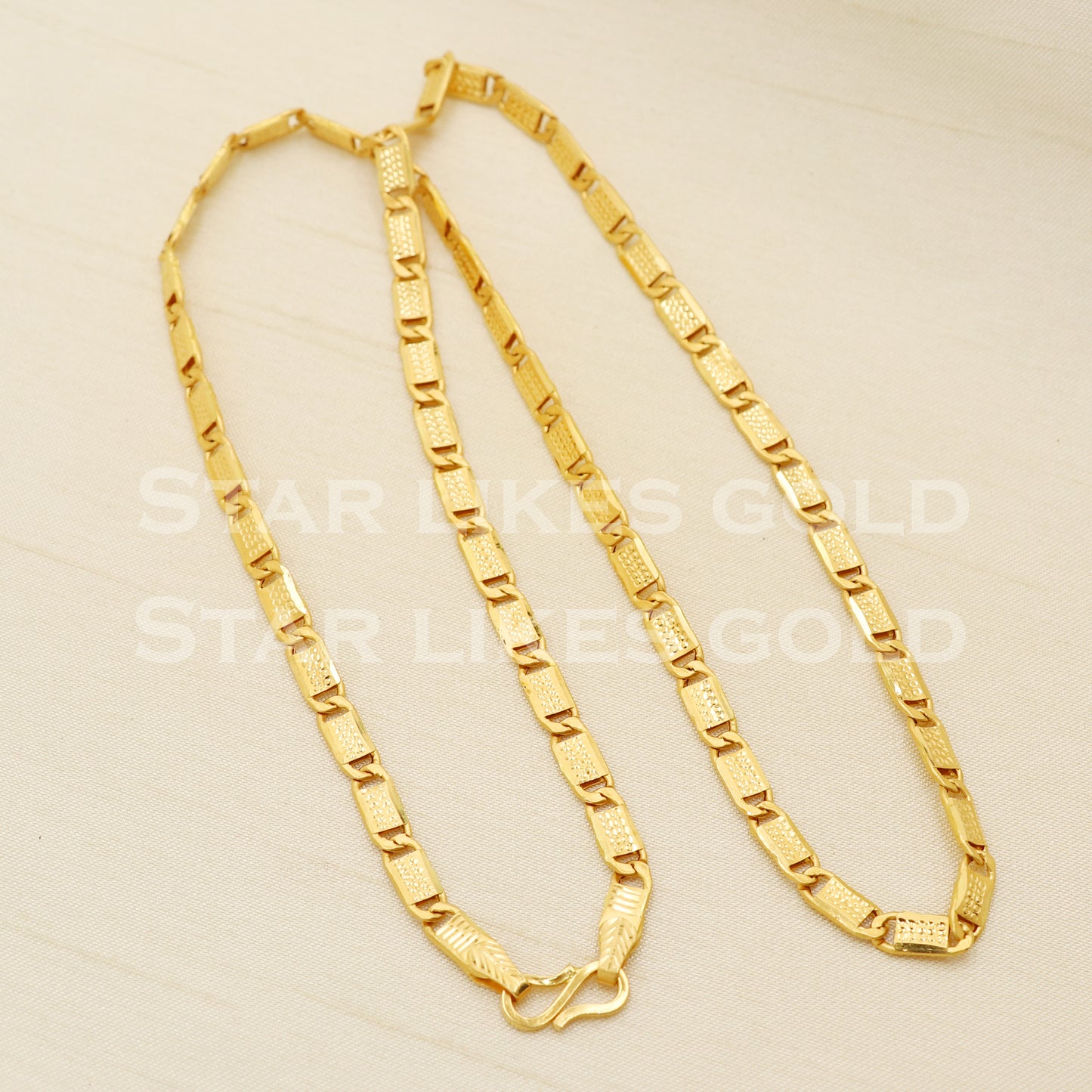 Beautiful 22k 22KT GOLD chain necklace Handmade fine Jewelry, PR1350
