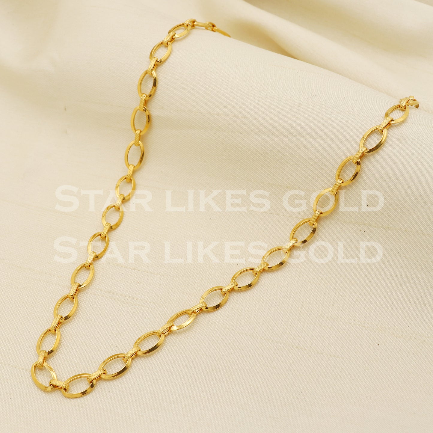 Beautiful 22k 22KT GOLD chain necklace Handmade fine Jewelry, PR1352