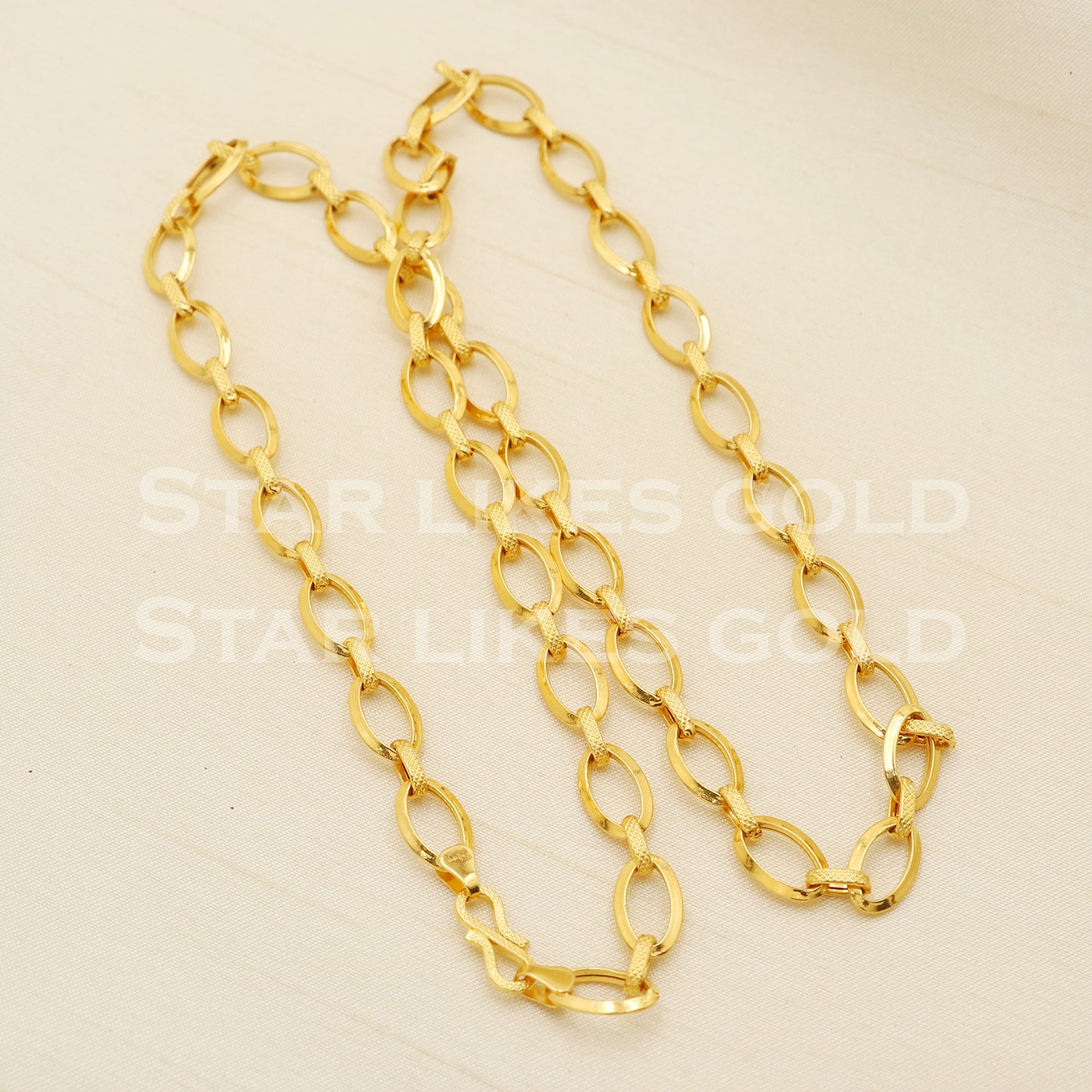 Beautiful 22k 22KT GOLD chain necklace Handmade fine Jewelry, PR1352