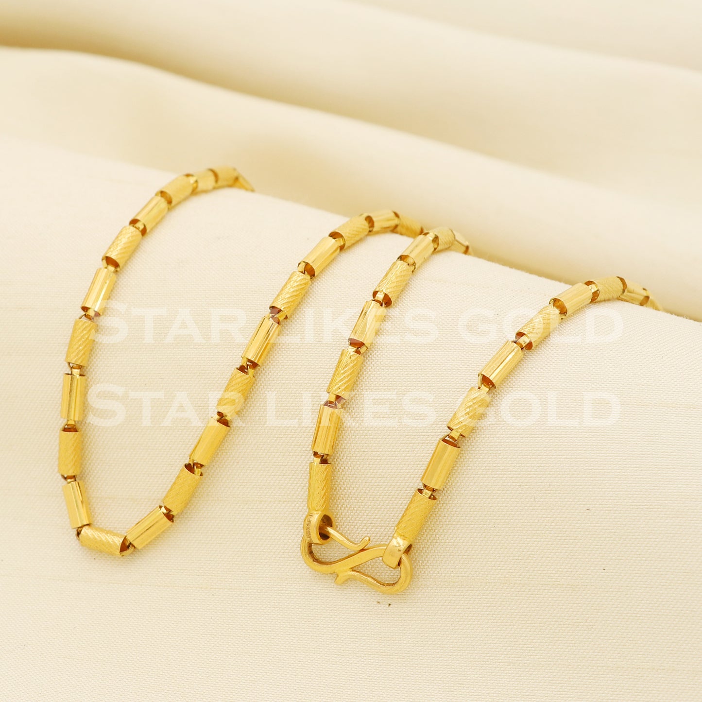 Beautiful 22k 22KT GOLD chain necklace Handmade fine Jewelry, PR1353