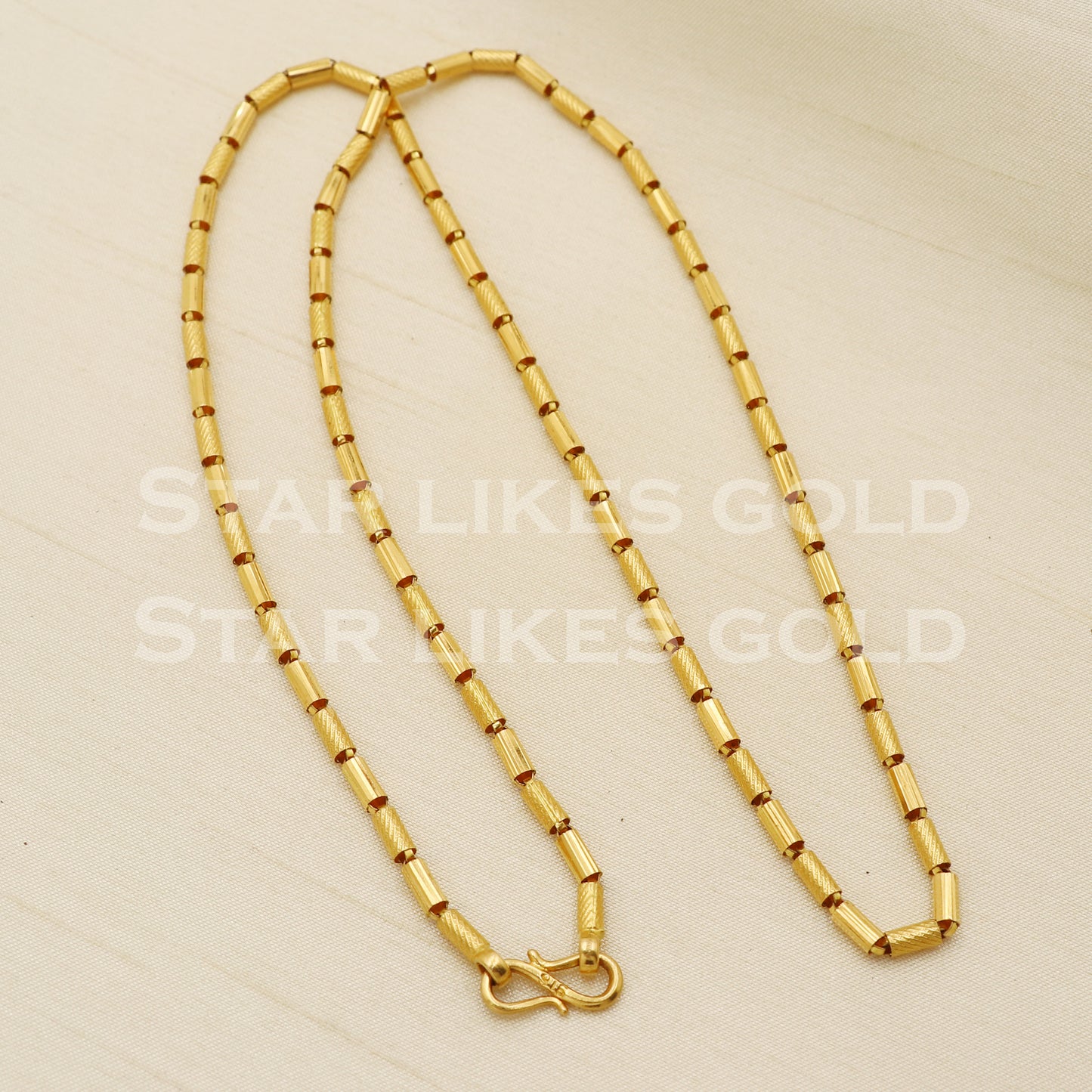 Beautiful 22k 22KT GOLD chain necklace Handmade fine Jewelry, PR1353