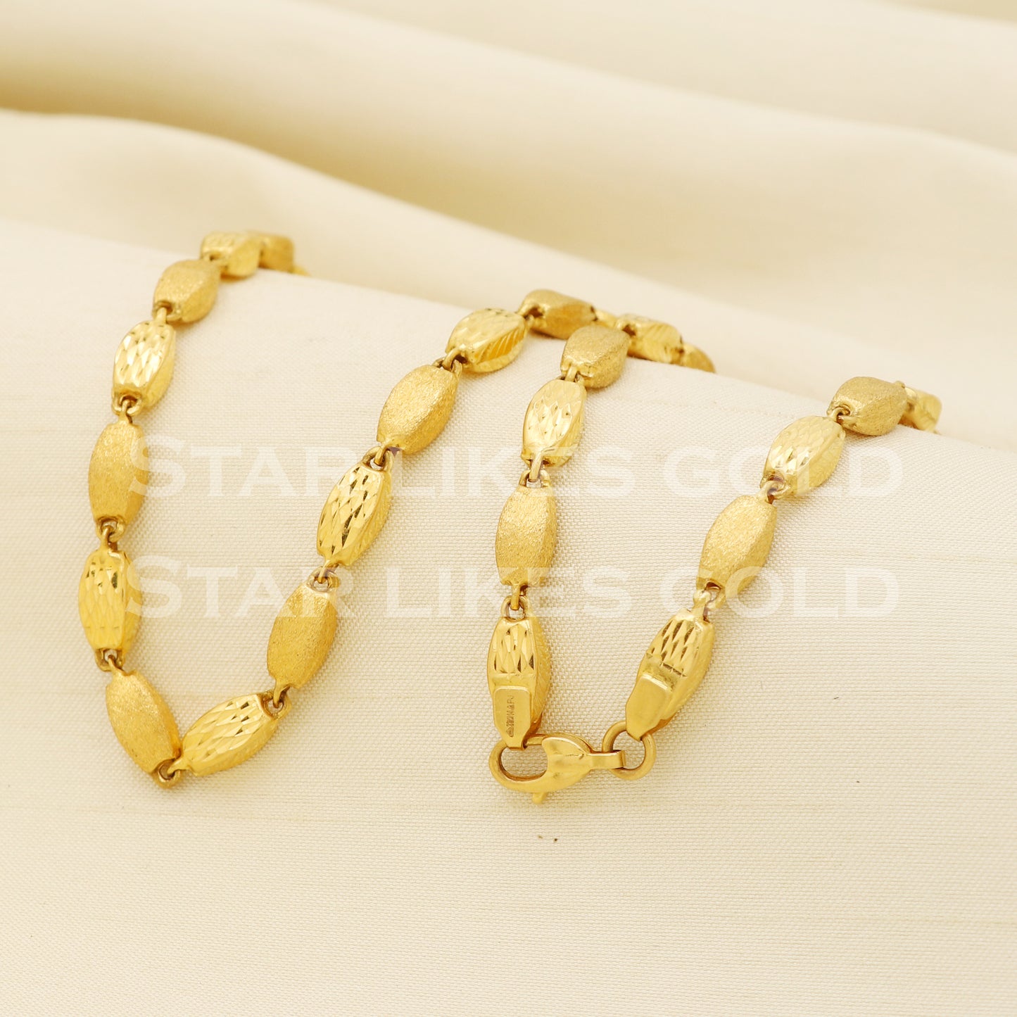 22k 22KT GOLD chain necklace Handmade fine Jewelry, PR1354
