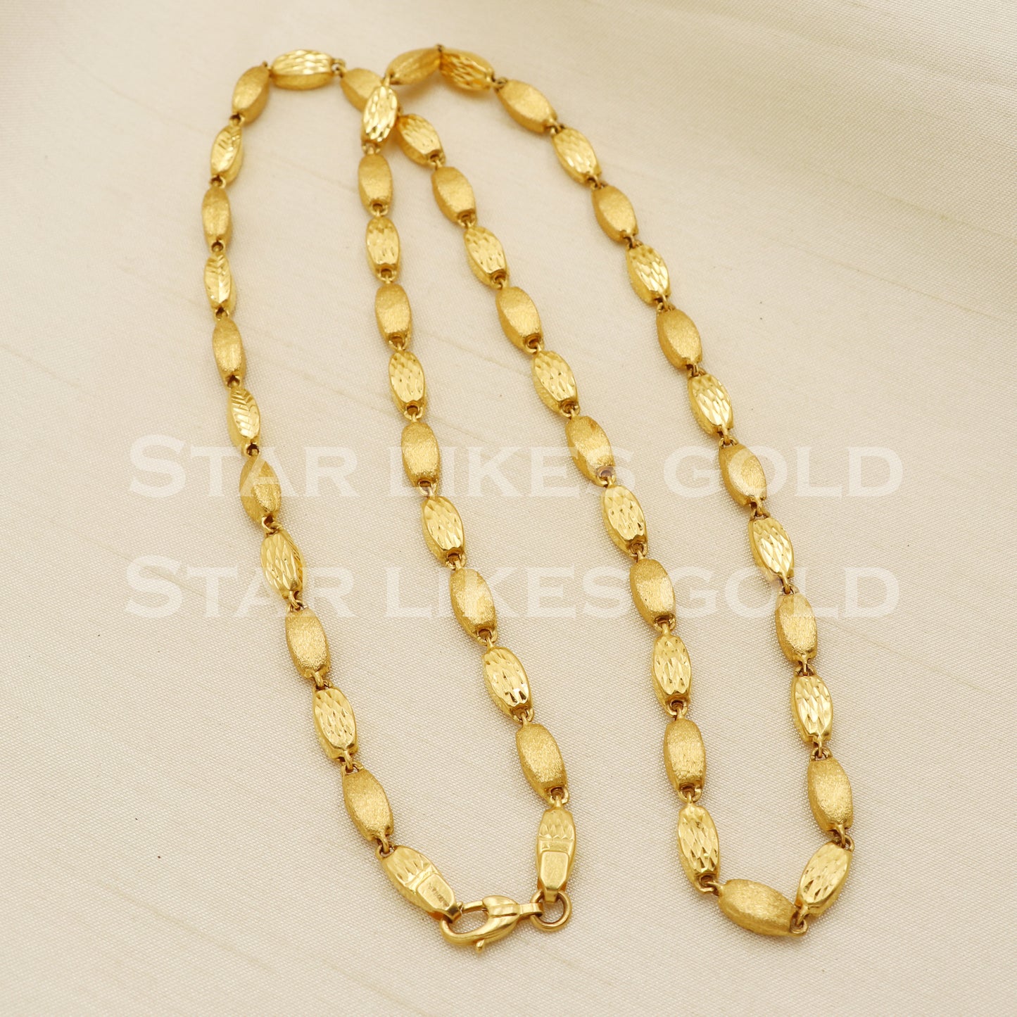 22k 22KT GOLD chain necklace Handmade fine Jewelry, PR1354