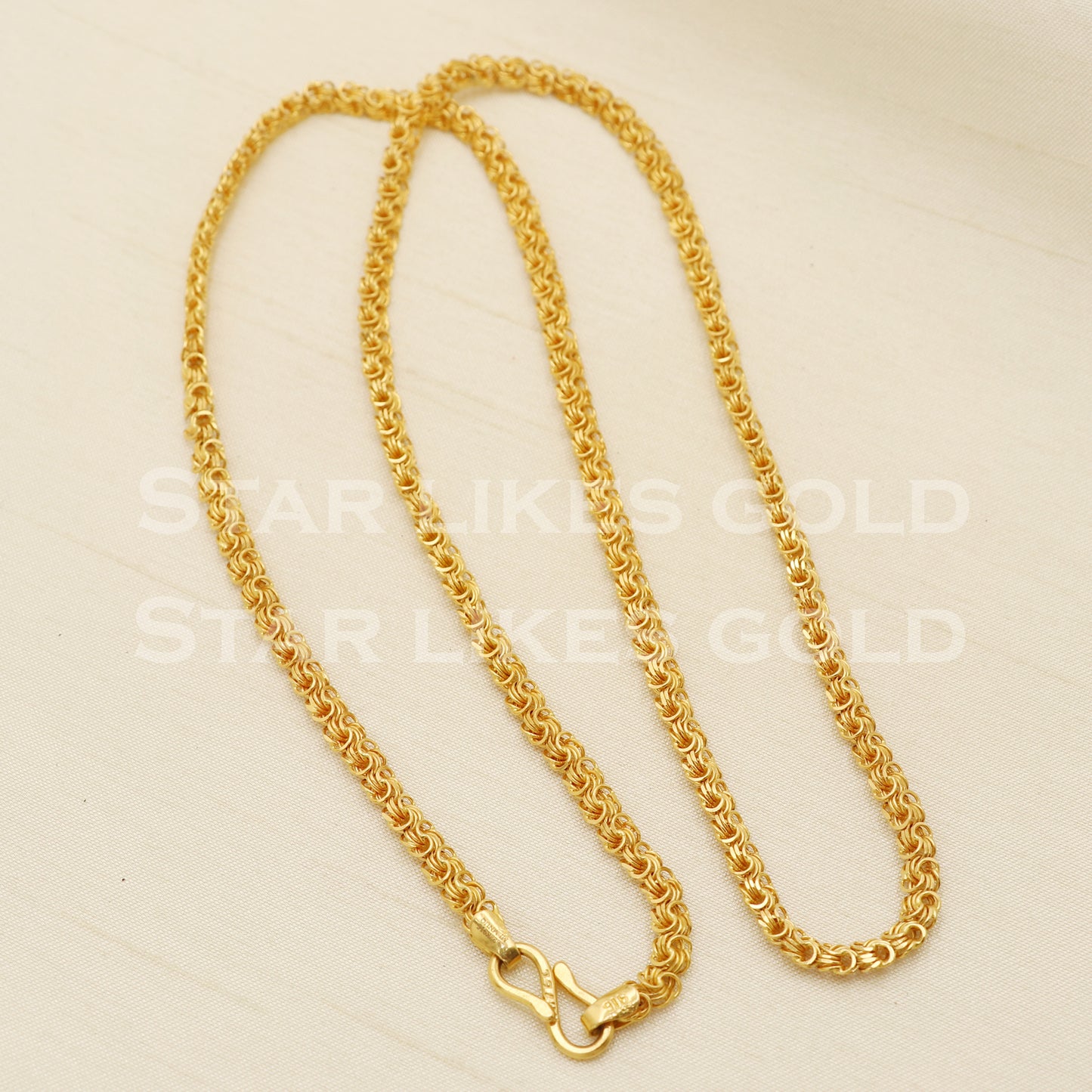 22k 22KT GOLD chain necklace Handmade fine Jewelry, PR1355