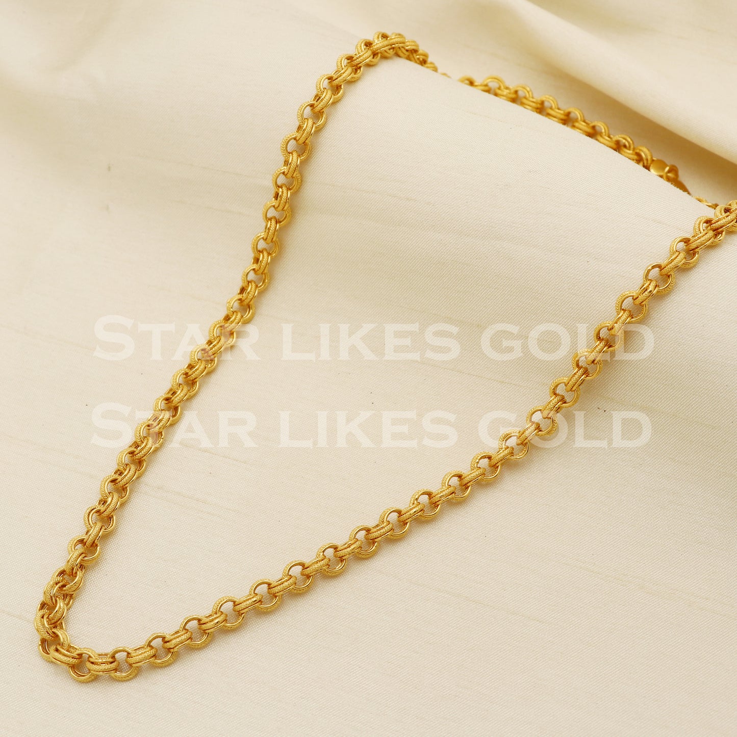 22k 22KT GOLD chain necklace Handmade fine Jewelry, PR1356