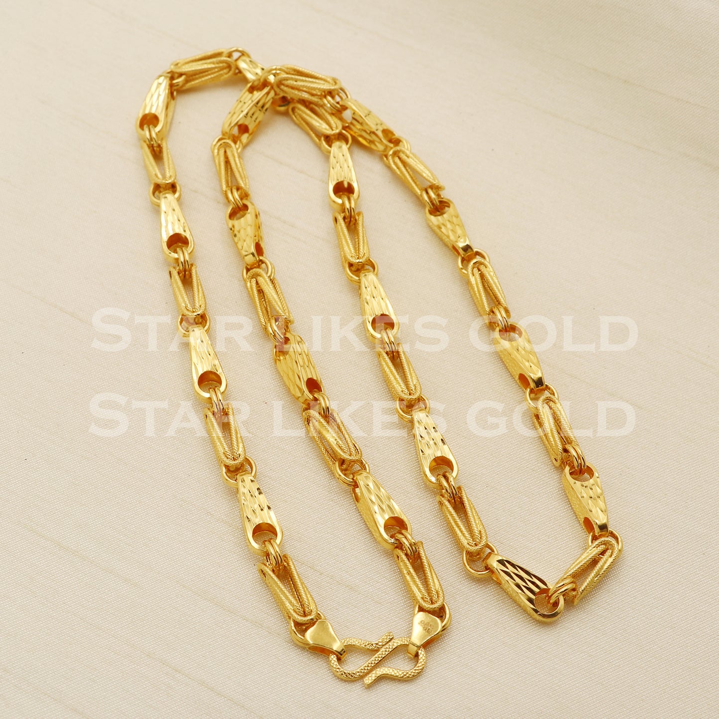 22k 22KT GOLD chain necklace Handmade fine Jewelry, PR1357