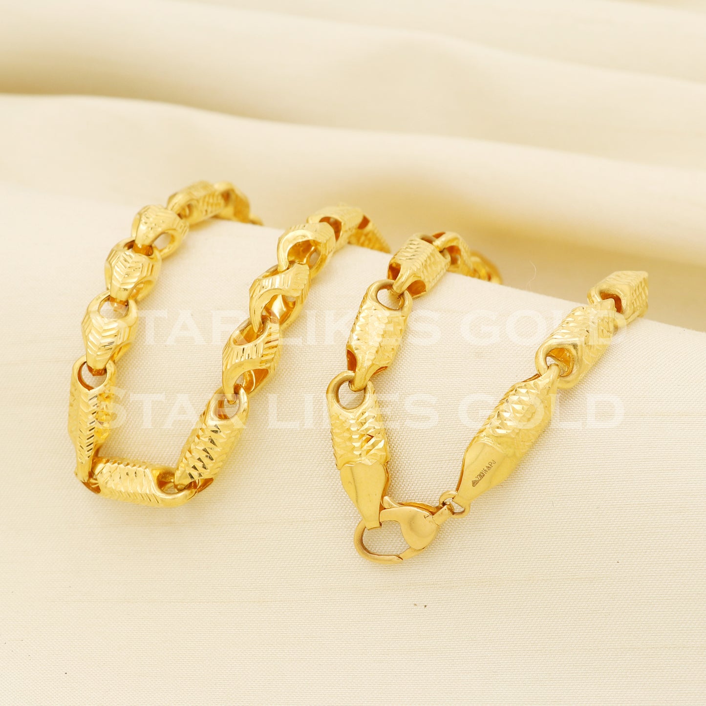 22k 22KT GOLD chain necklace Handmade fine Jewelry, PR1358