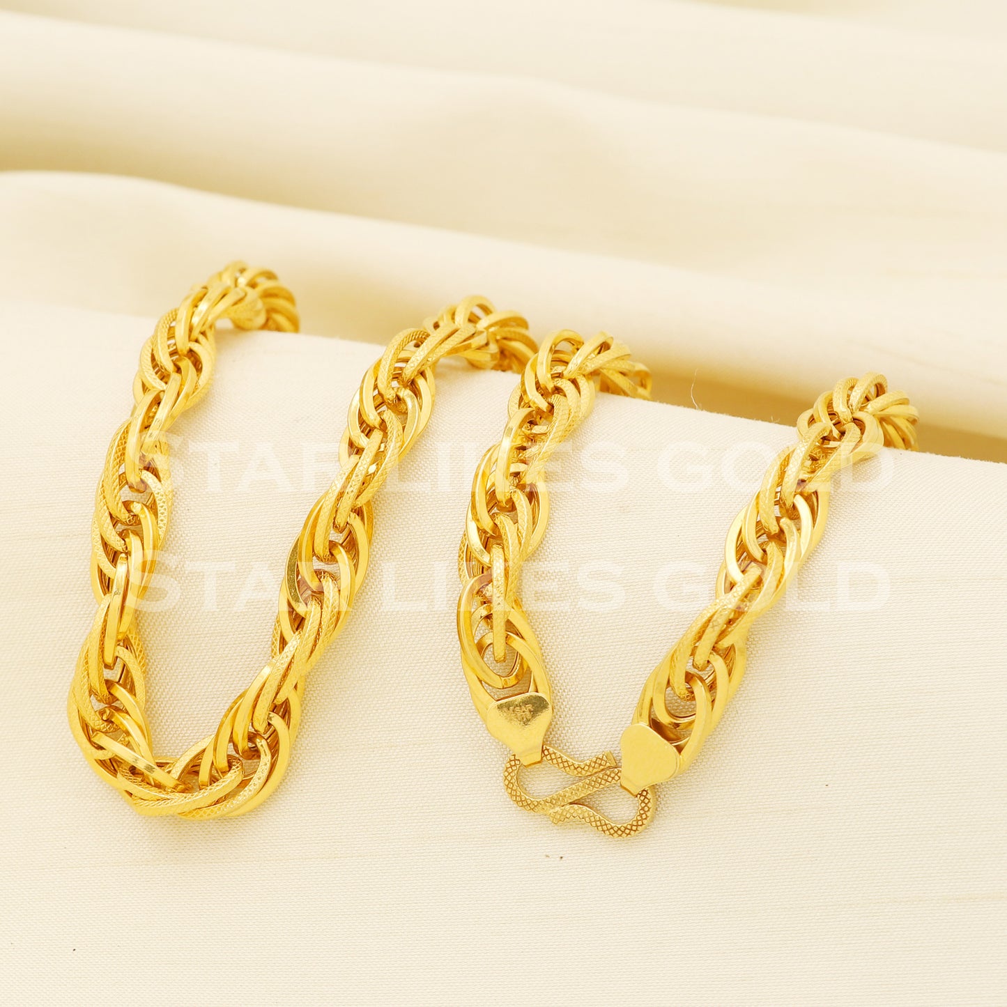 22k 22KT GOLD chain necklace Handmade fine Jewelry, PR1360