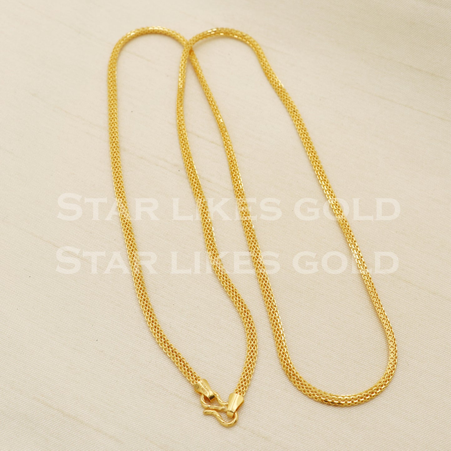 22k 22KT GOLD chain necklace Handmade fine Jewelry, PR1367