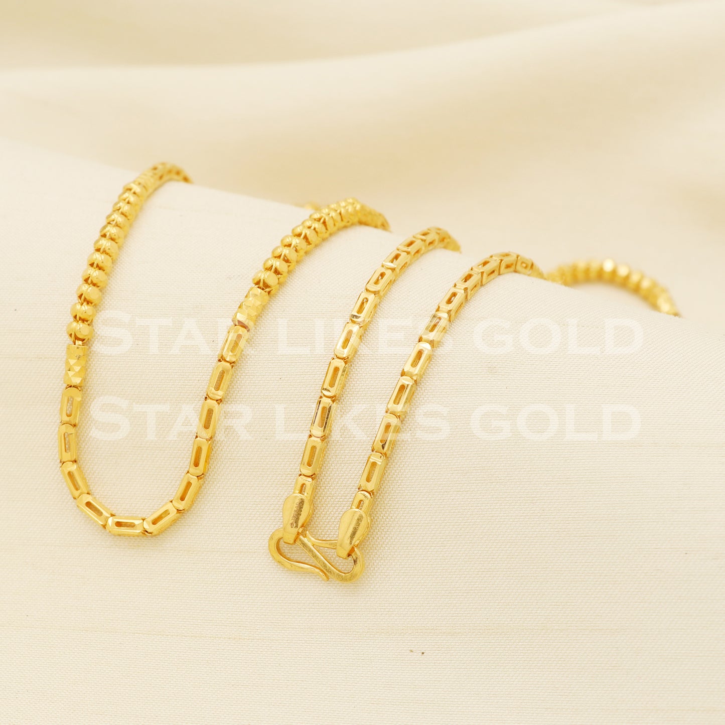 22k 22KT GOLD chain necklace Handmade fine Jewelry, PR1368
