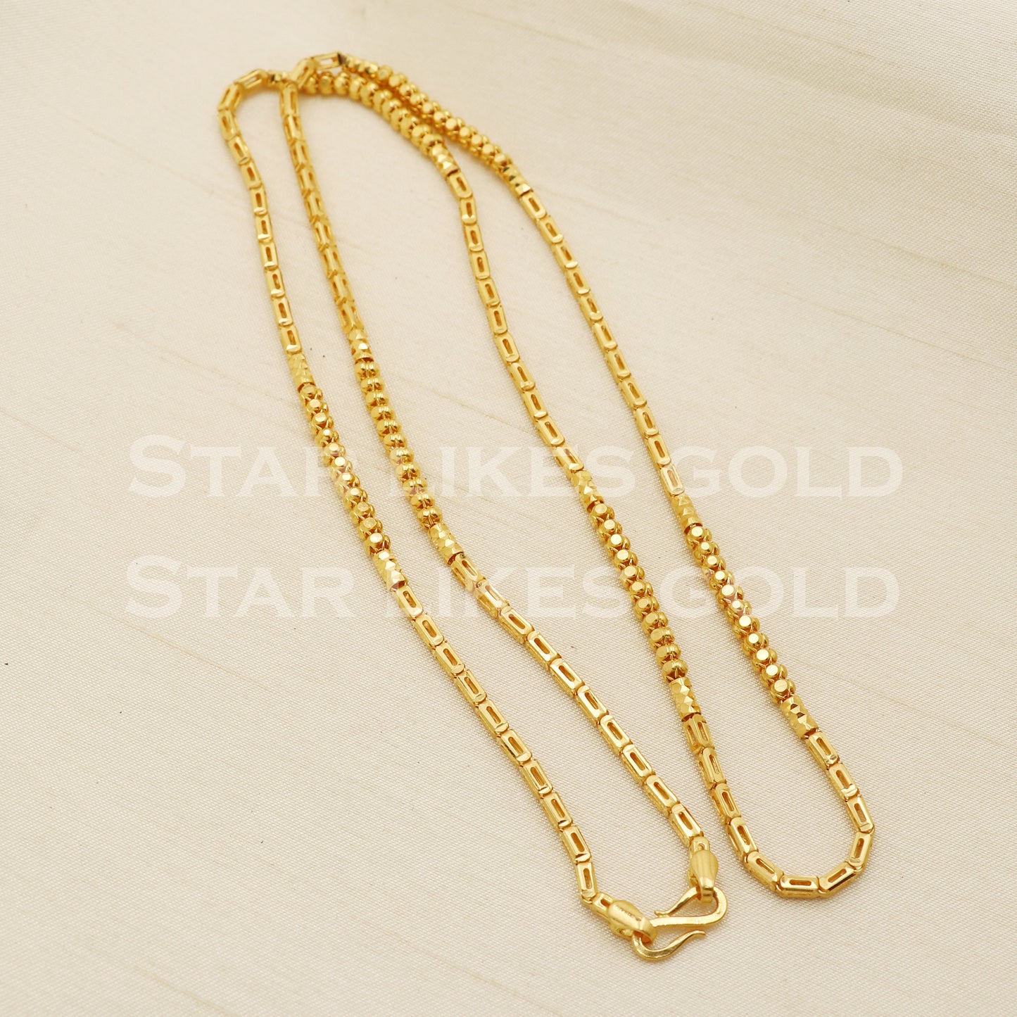 22k 22KT GOLD chain necklace Handmade fine Jewelry, PR1368