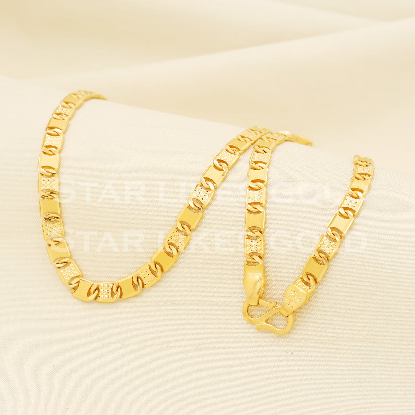 22k 22KT GOLD chain necklace Handmade fine Jewelry, PR1370