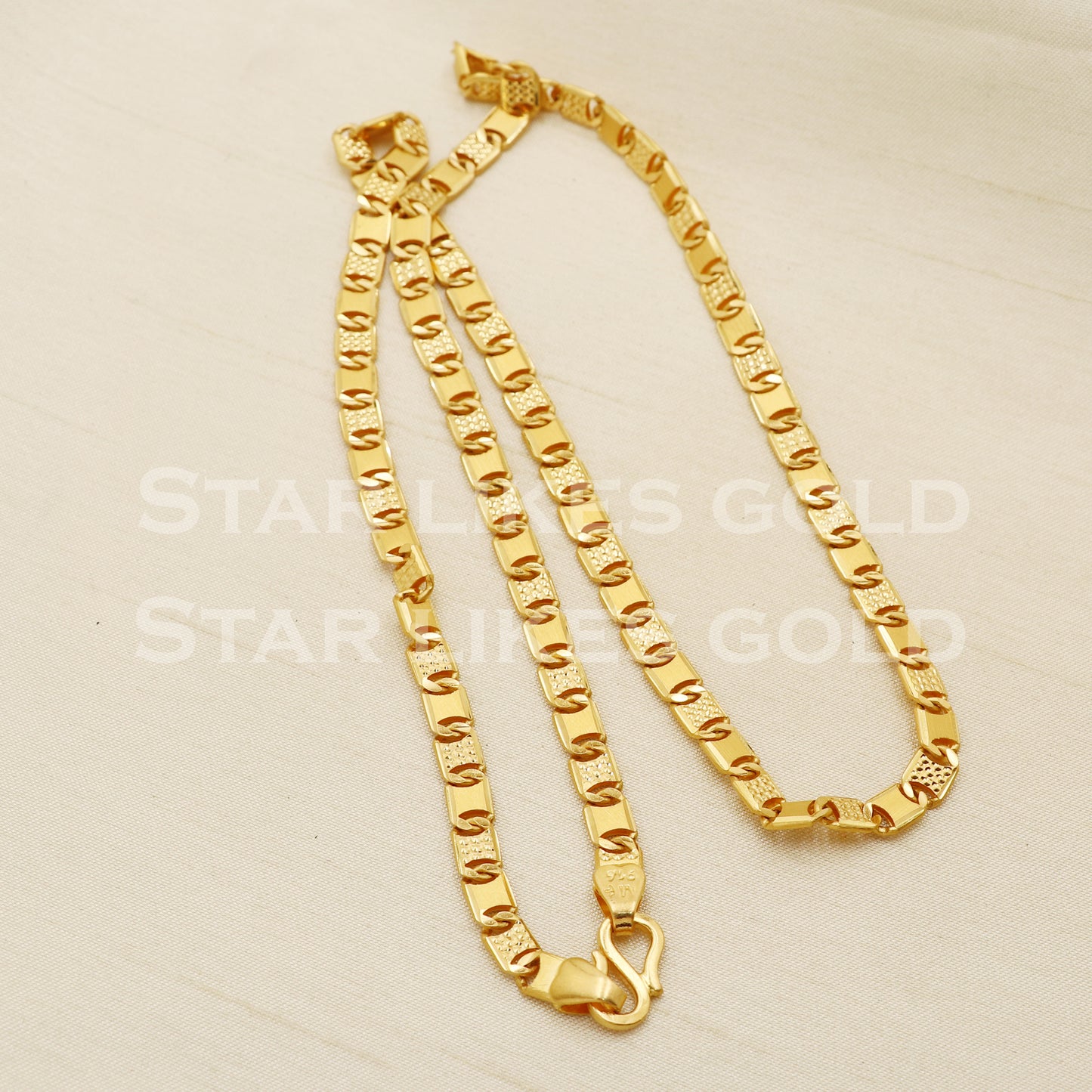 22k 22KT GOLD chain necklace Handmade fine Jewelry, PR1370