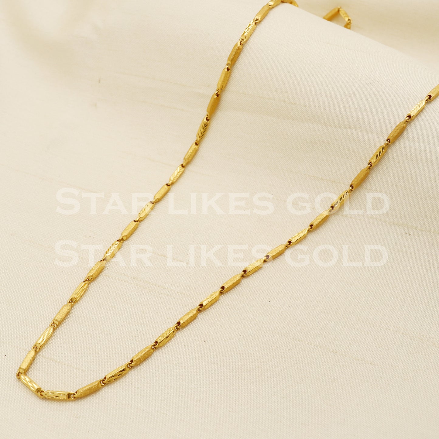 22k 22KT GOLD chain necklace Handmade fine Jewelry, PR1371