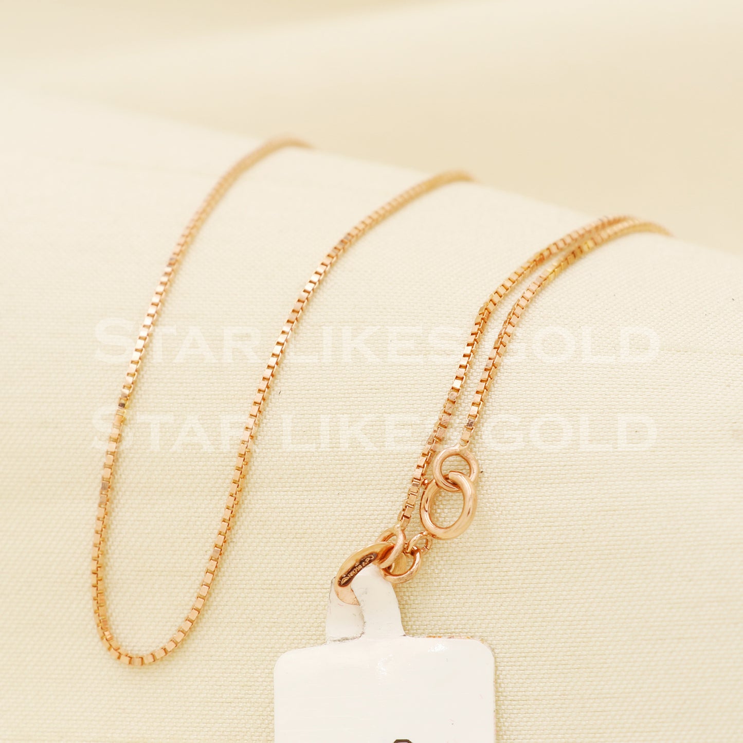 18k 18KT GOLD rose gold chain necklace Handmade fine Jewelry, PR1373