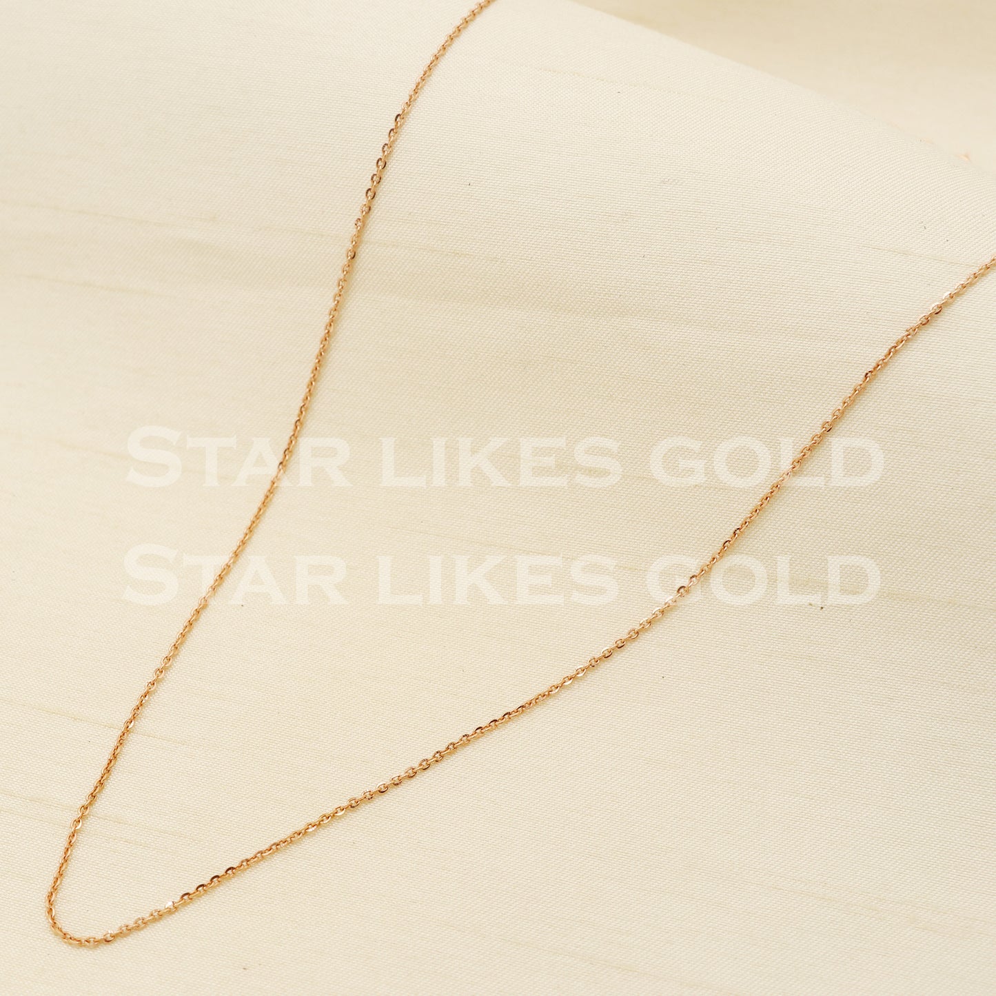 18k 18KT GOLD rose gold chain necklace Handmade fine Jewelry, PR1374