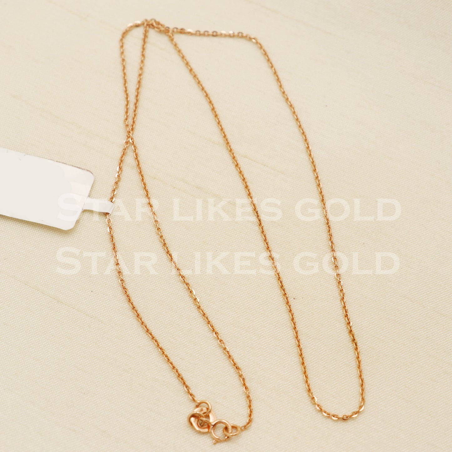 18k 18KT GOLD rose gold chain necklace Handmade fine Jewelry, PR1374