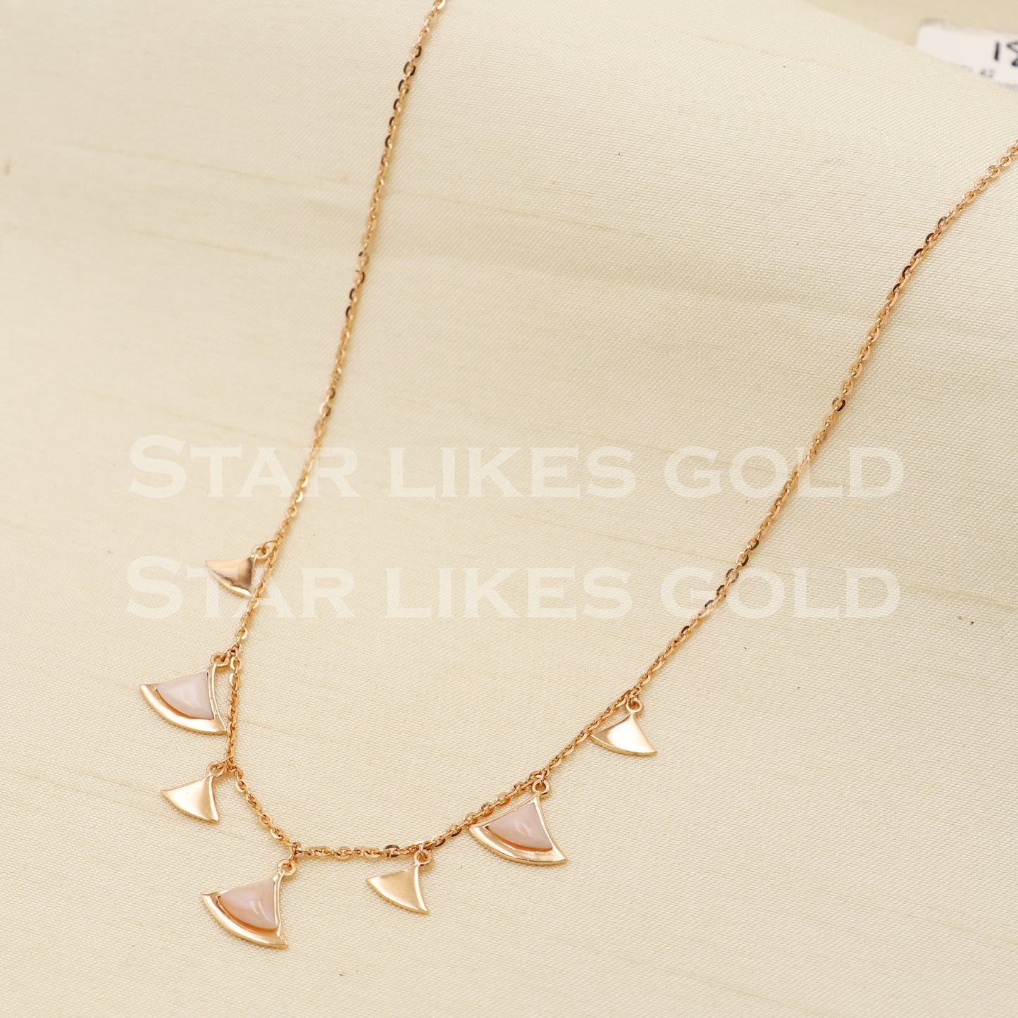 18k 18KT GOLD rose gold chain necklace Handmade fine Jewelry, PR1376