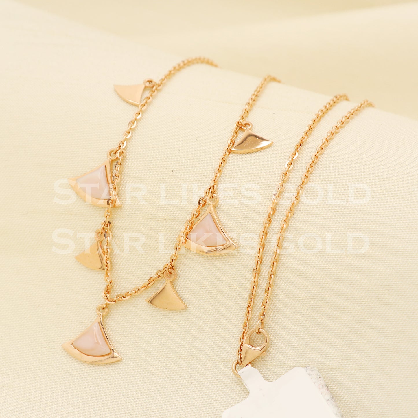 18k 18KT GOLD rose gold chain necklace Handmade fine Jewelry, PR1376