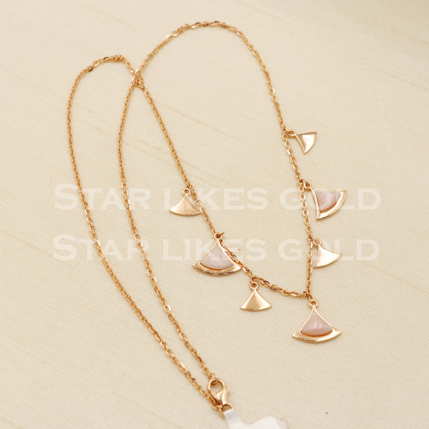 18k 18KT GOLD rose gold chain necklace Handmade fine Jewelry, PR1376