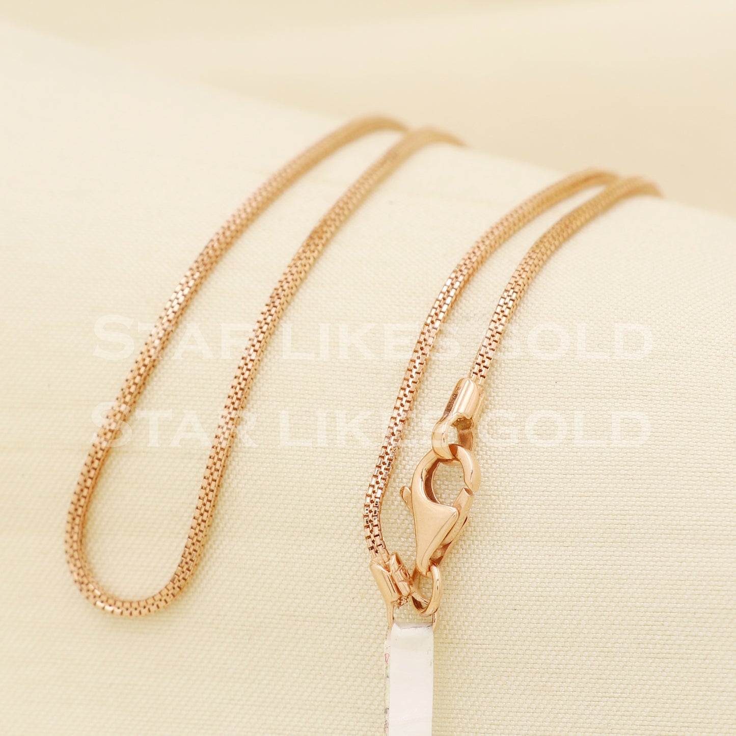 18k 18KT GOLD rose gold chain necklace Handmade fine Jewelry, PR1377