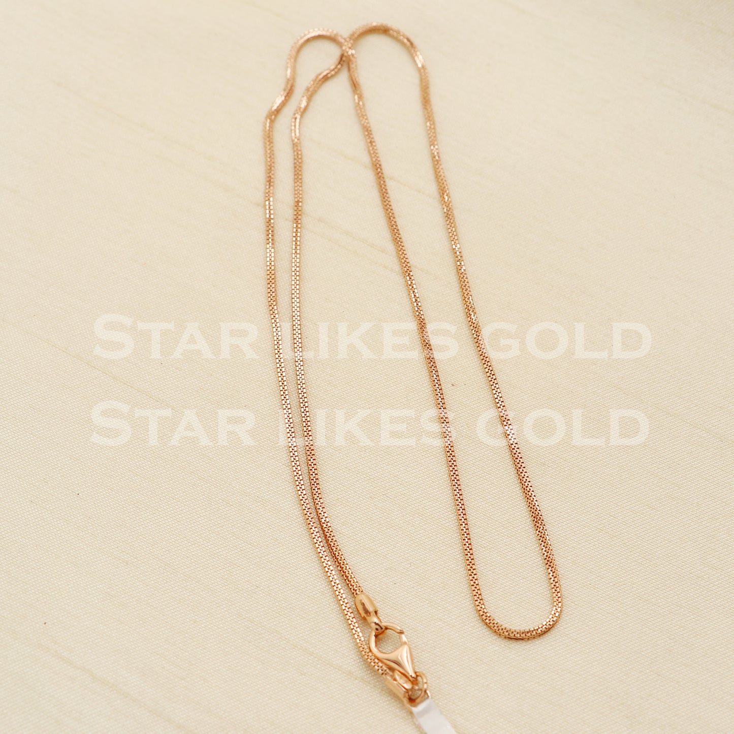18k 18KT GOLD rose gold chain necklace Handmade fine Jewelry, PR1377