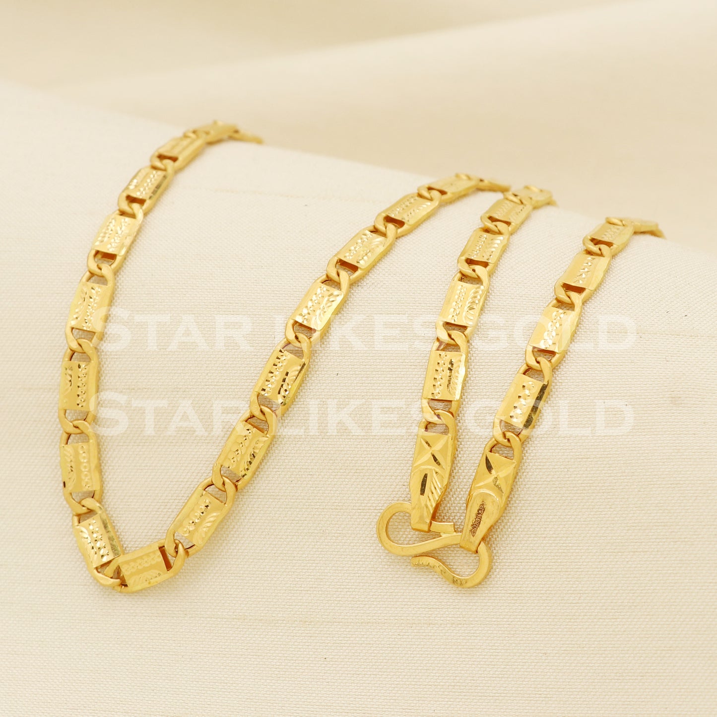 22k 22KT GOLD Yellow Gold chain necklace Handmade fine Jewelry, PR1380
