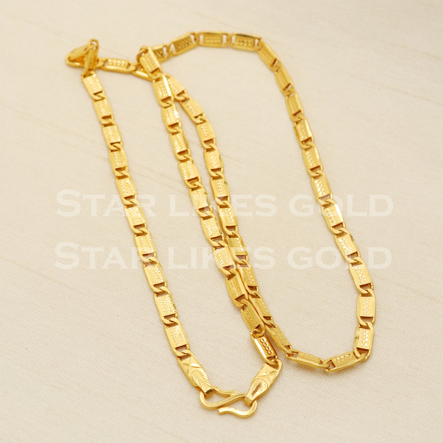 22k 22KT GOLD Yellow Gold chain necklace Handmade fine Jewelry, PR1380