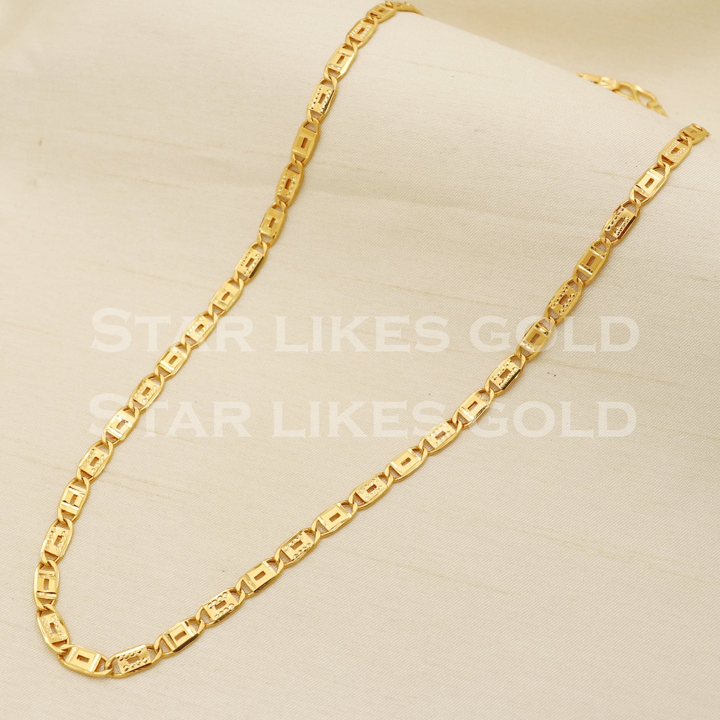 22k 22KT GOLD Yellow Gold chain necklace Handmade fine Jewelry, PR1382