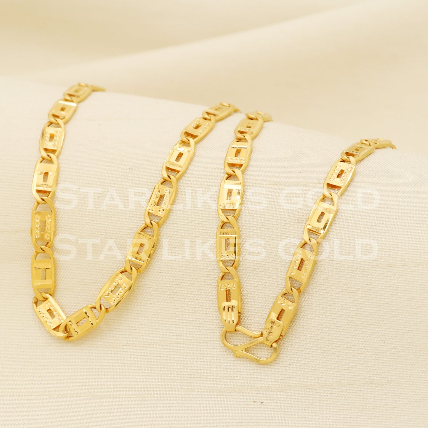 22k 22KT GOLD Yellow Gold chain necklace Handmade fine Jewelry, PR1382