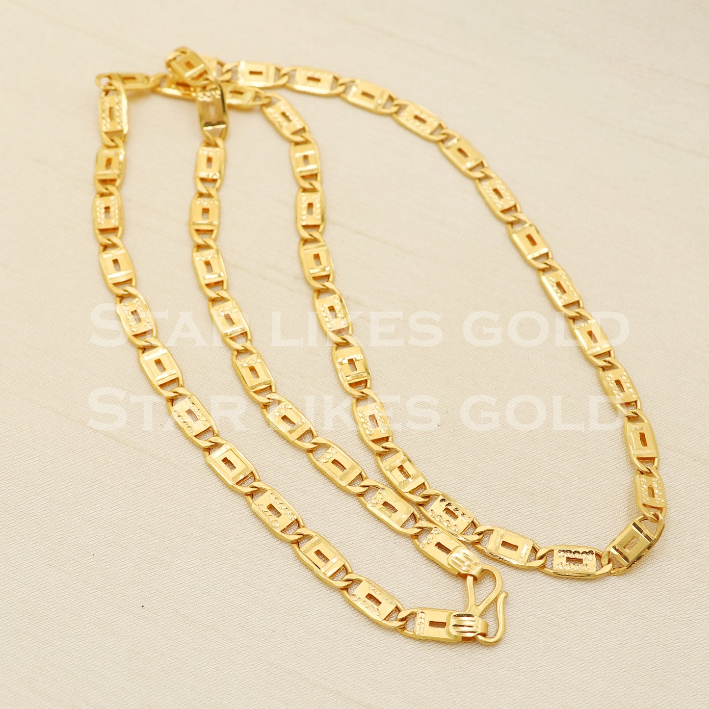22k 22KT GOLD Yellow Gold chain necklace Handmade fine Jewelry, PR1382