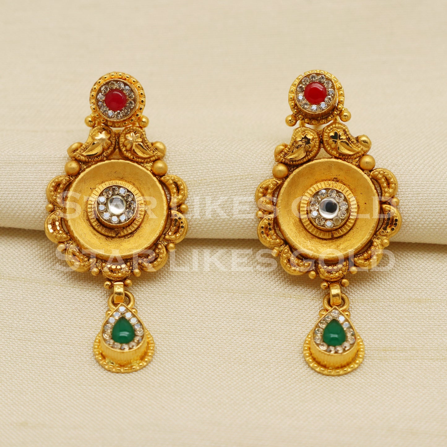 Fine 22KT 22 Karat GOLD NECKLACE Earrings set Jewelry, Indian jewelry, Perfect Gift for Loved Ones, PR1410