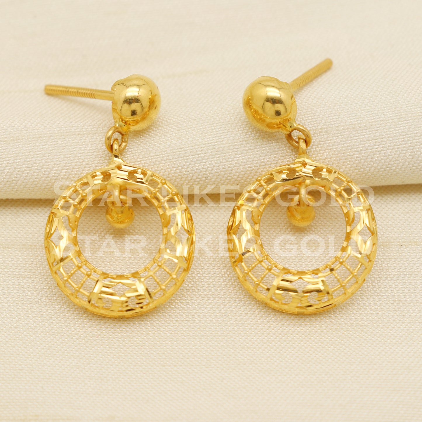 Fine 22KT 22 Karat GOLD Filigree NECKLACE Earrings set Jewelry, Indian jewelry, Perfect Gift for Loved Ones, PR1412